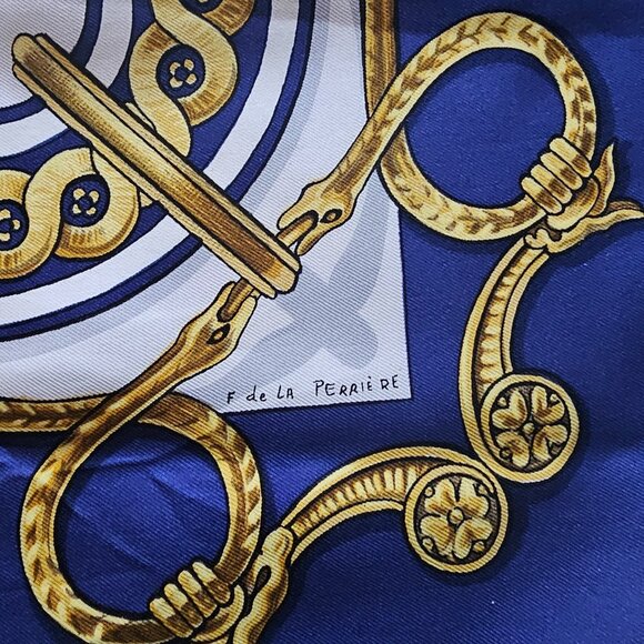 Vintage Hermes Bride De Cour Silk Scarf Multicolor By - F de LA PERRIE RE 1969 - Picture 3 of 5